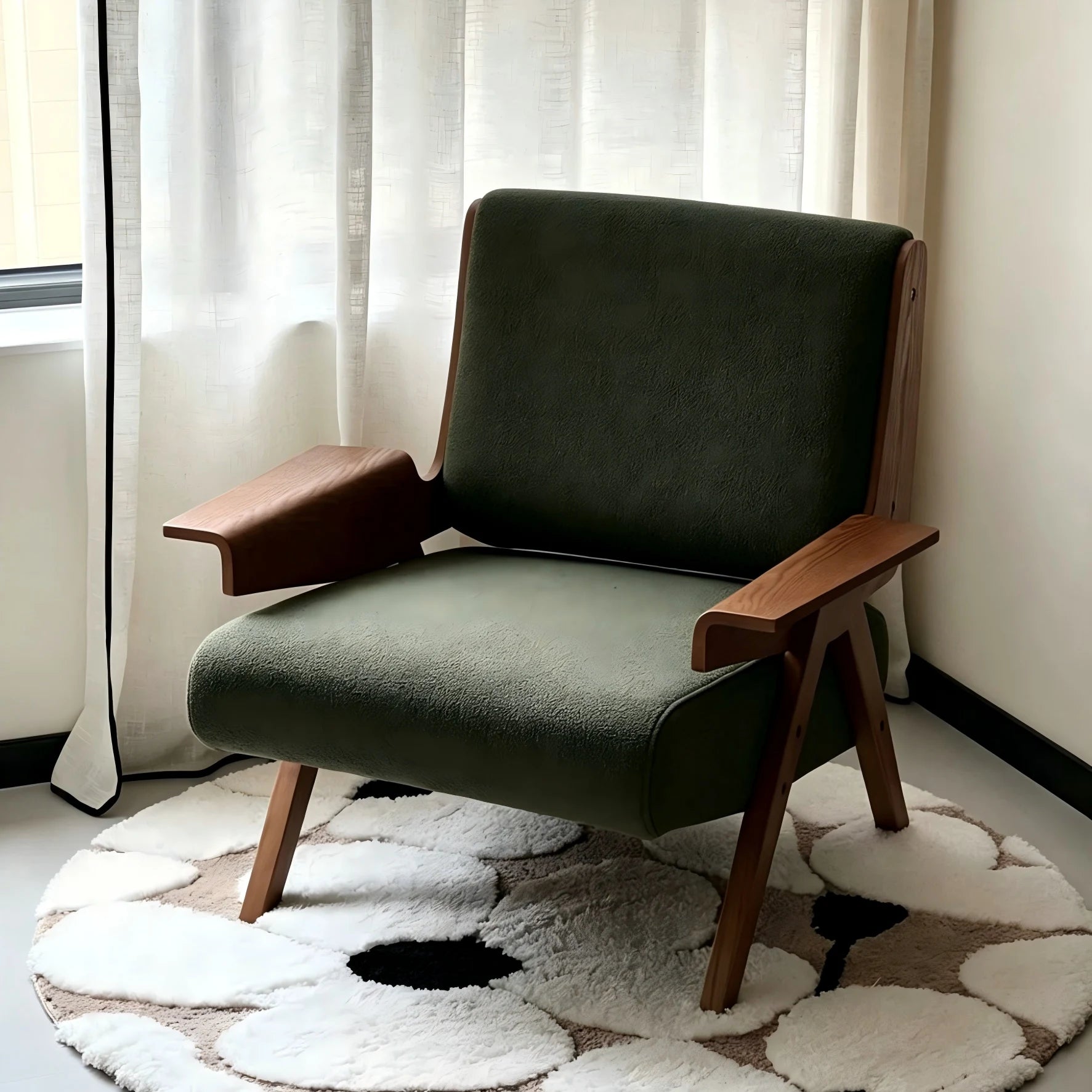 Puwabi A355 Ash Wood Lounge Armchair | Commercial Hospitality Project MOQ 50 Pcs