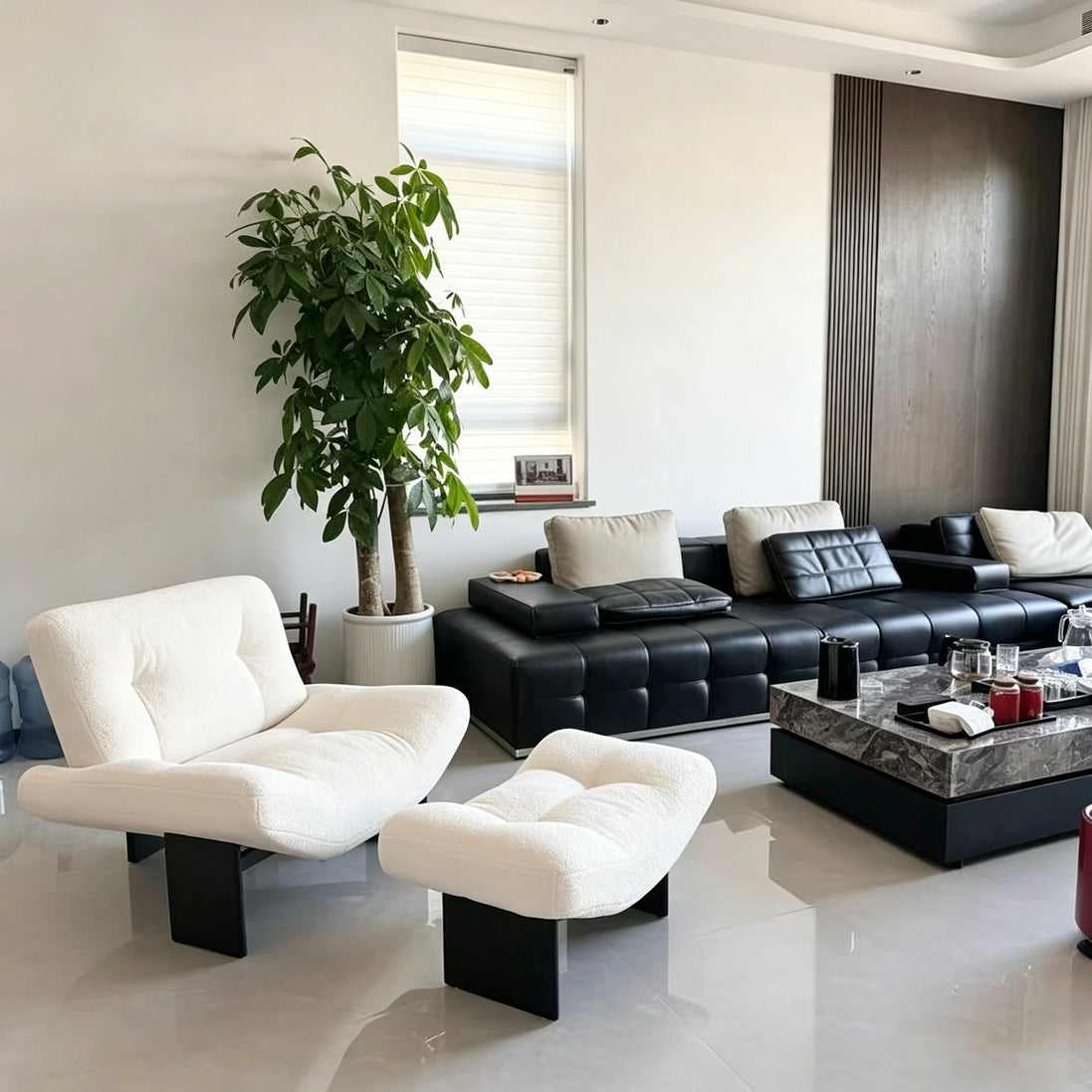 Puwabi A735 Low-Profile Tufted Lounge Chair | Commercial Hospitality Project MOQ 50 Pcs