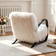 Puwabi A736 Faux Shearling Lounge Chair | Commercial Hospitality Project MOQ 50 Pcs