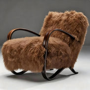 Puwabi A736 Faux Shearling Lounge Chair | Commercial Hospitality Project MOQ 50 Pcs