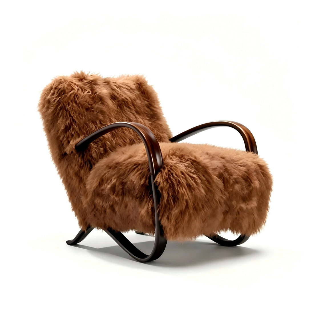 Puwabi A736 Faux Shearling Lounge Chair | Commercial Hospitality Project MOQ 50 Pcs