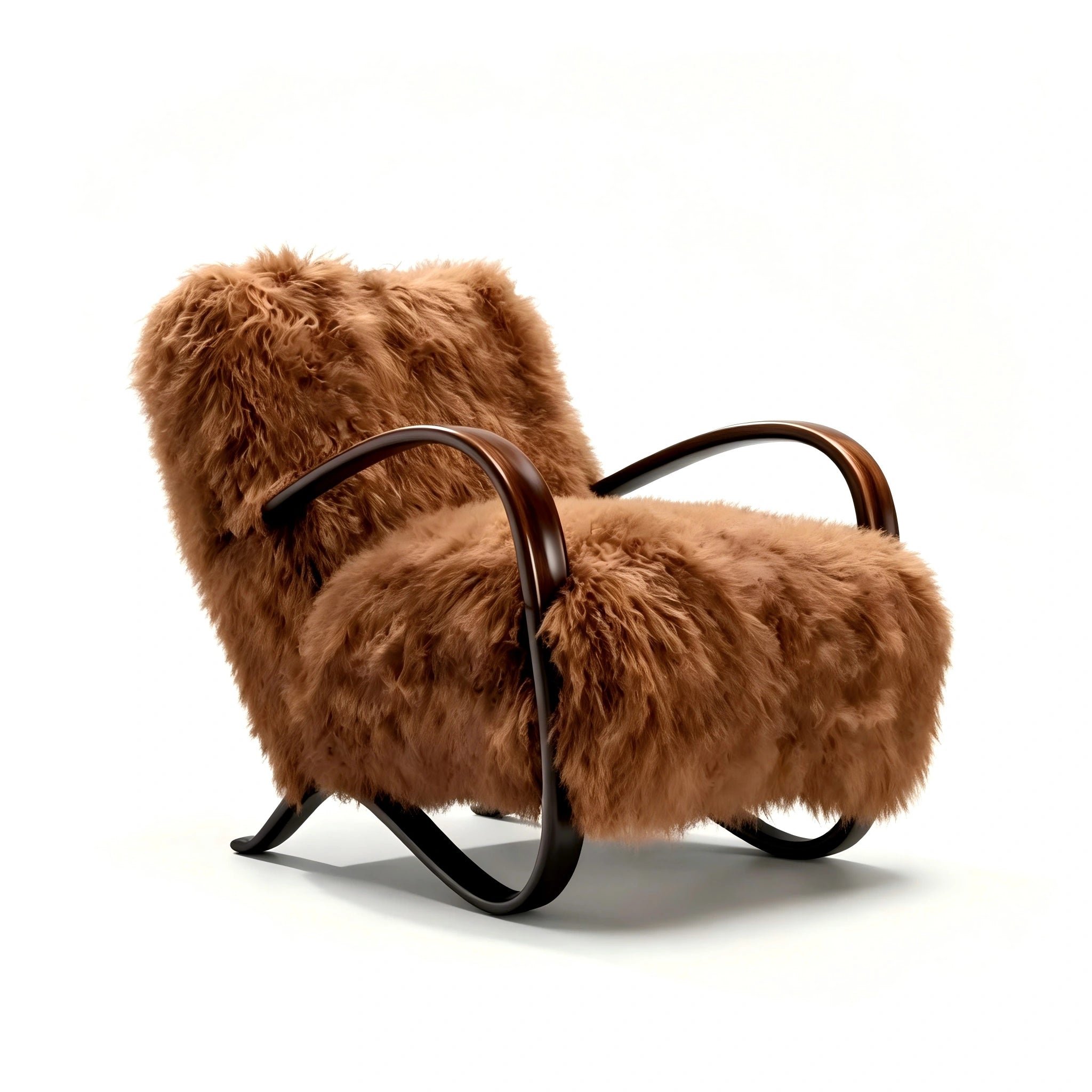 Puwabi A736 Faux Shearling Lounge Chair | Commercial Hospitality Project MOQ 50 Pcs