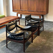 Puwabi A740 Leather Lounge Chair & Ottoman | Commercial Hospitality Project MOQ 50 Pcs