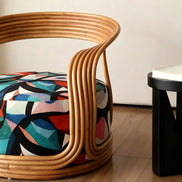 Puwabi A750 Upholstered Rattan Lounge Chair | Commercial Hospitality Project MOQ 50 Pcs
