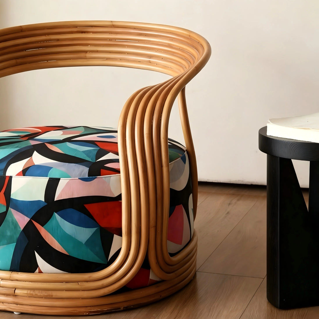 Puwabi A750 Upholstered Rattan Lounge Chair | Commercial Hospitality Project MOQ 50 Pcs