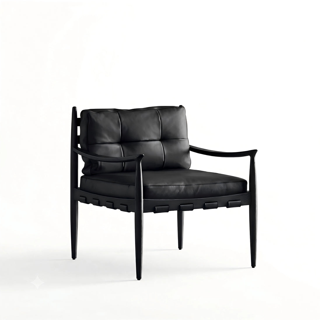 Puwabi A769 Black Leather Lounge Chair | Commercial Hospitality Project MOQ 50 Pcs