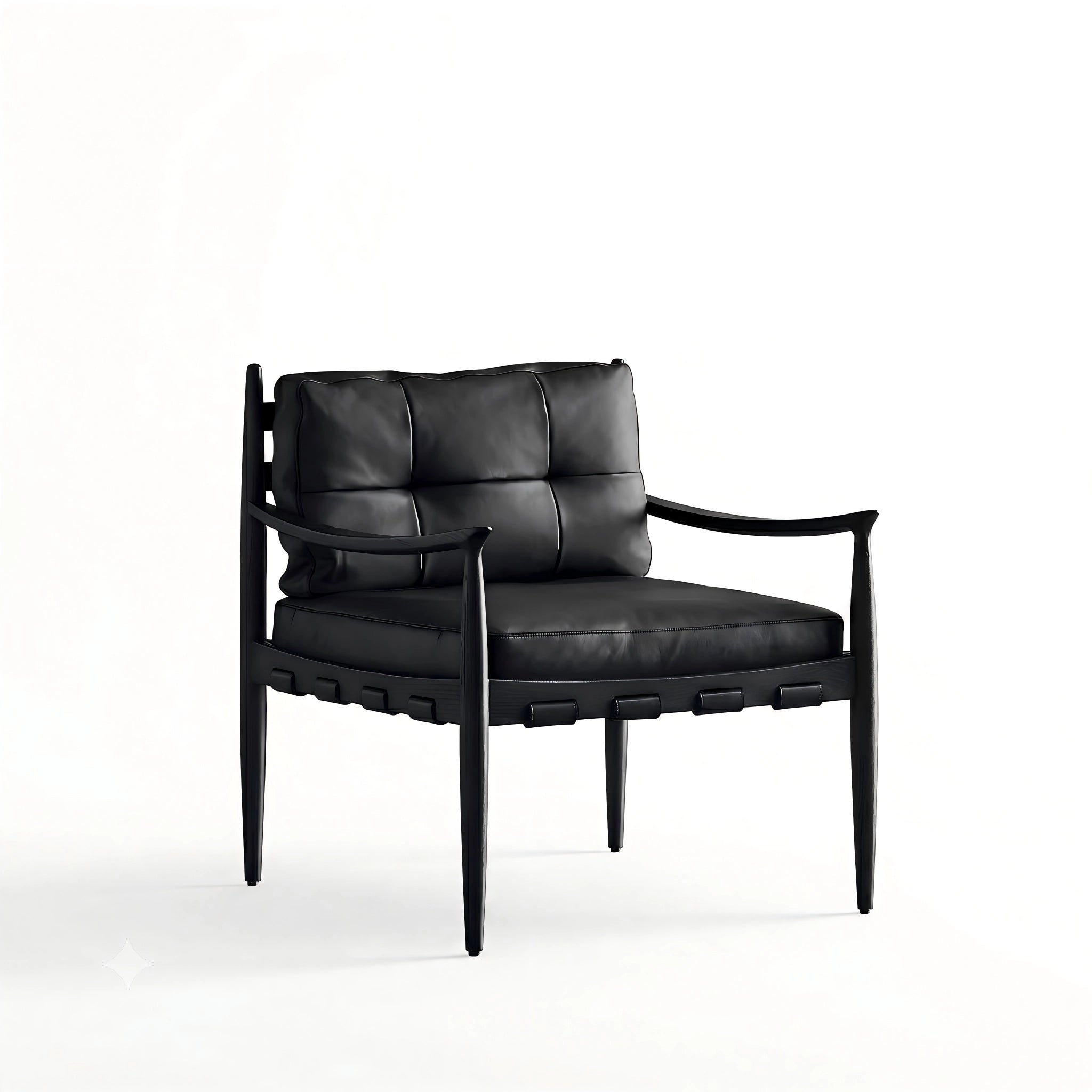 Puwabi A769 Black Leather Lounge Chair | Commercial Hospitality Project MOQ 50 Pcs