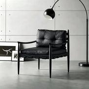 Puwabi A769 Black Leather Lounge Chair | Commercial Hospitality Project MOQ 50 Pcs