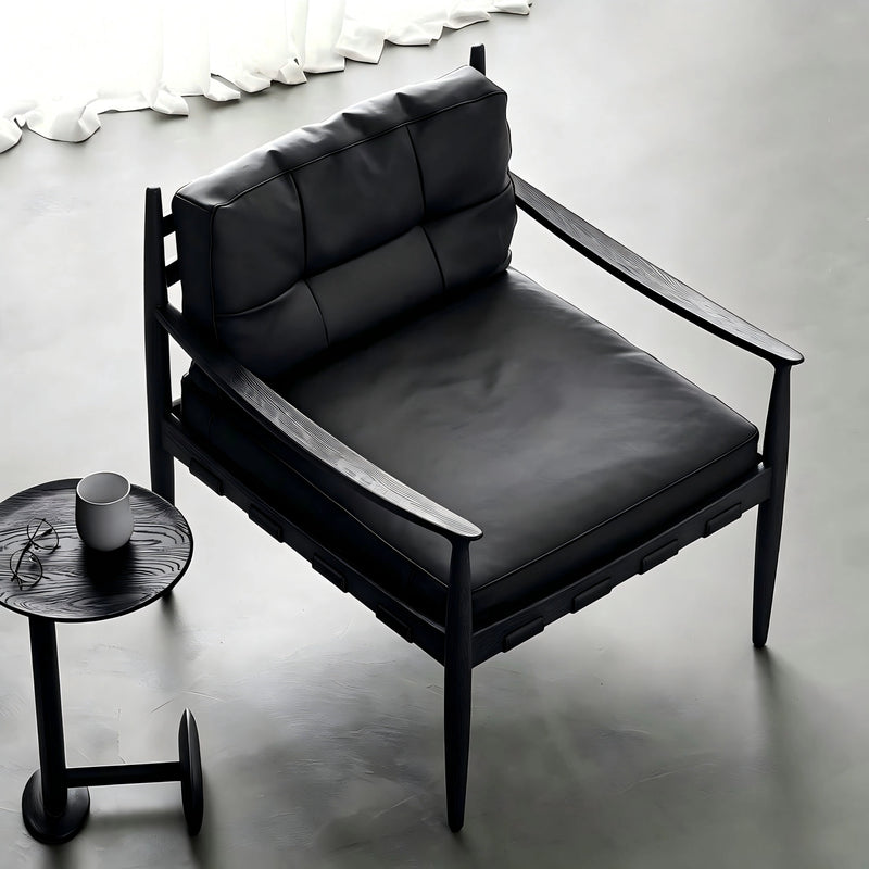 A769 Black Leather Lounge Chair
