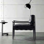 Puwabi A769 Black Leather Lounge Chair | Commercial Hospitality Project MOQ 50 Pcs