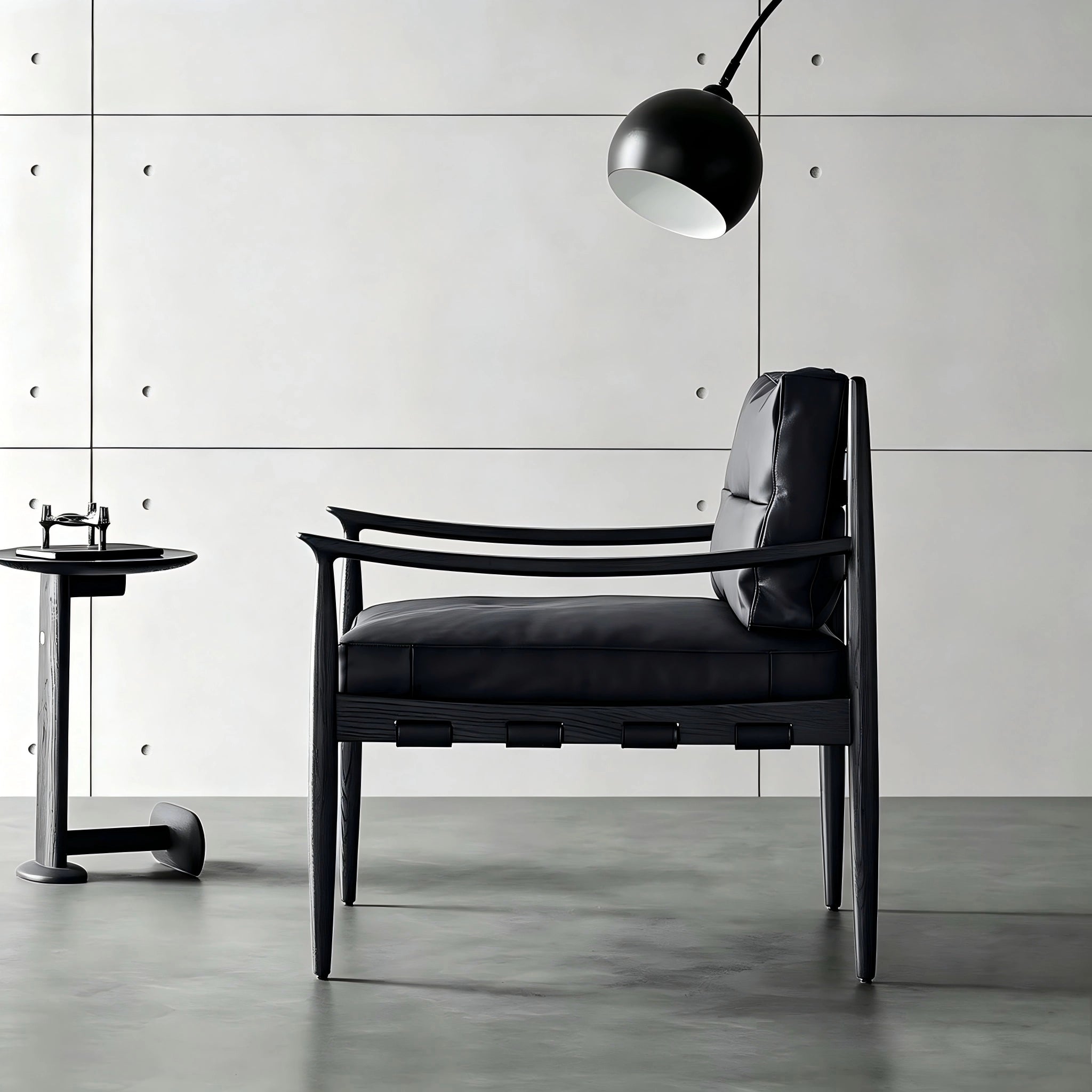 Puwabi A769 Black Leather Lounge Chair | Commercial Hospitality Project MOQ 50 Pcs