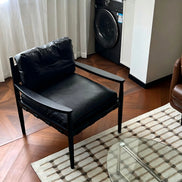 Puwabi A769 Black Leather Lounge Chair | Commercial Hospitality Project MOQ 50 Pcs