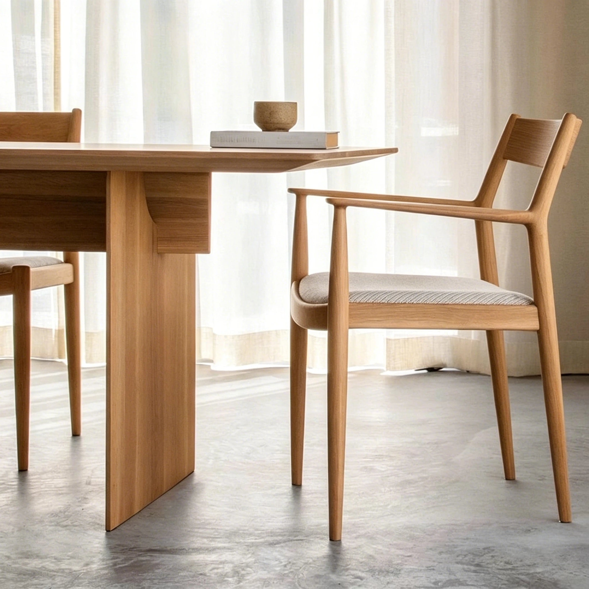 Puwabi C763A FAS-Grade Ash Wood Dining Chair | Hospitality Furniture MOQ 50