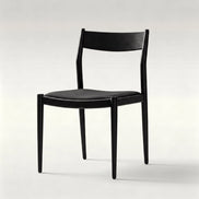 Puwabi C763B Nappa Leather & Oak Wood Armless Dining Chair | Hospitality Furniture MOQ 50