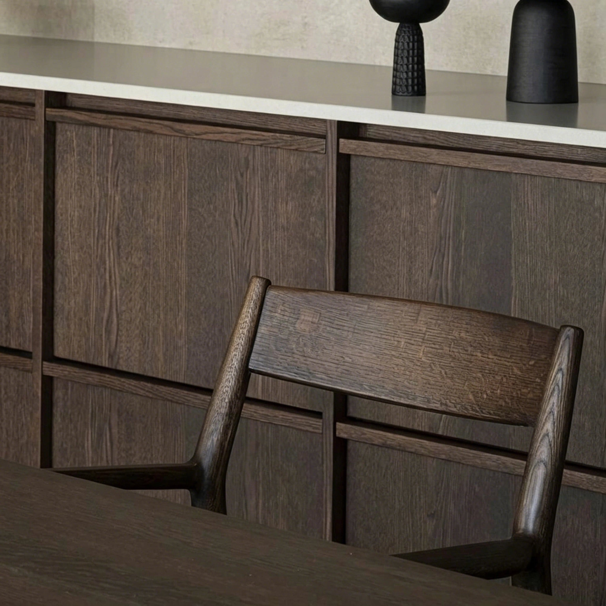 Puwabi C763B Nappa Leather & Oak Wood Armless Dining Chair | Hospitality Furniture MOQ 50