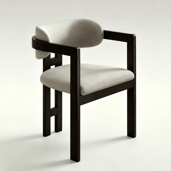 Puwabi CS062 Geometric Ash Wood Floating Back Dining Chair | Contract Furniture MOQ 50
