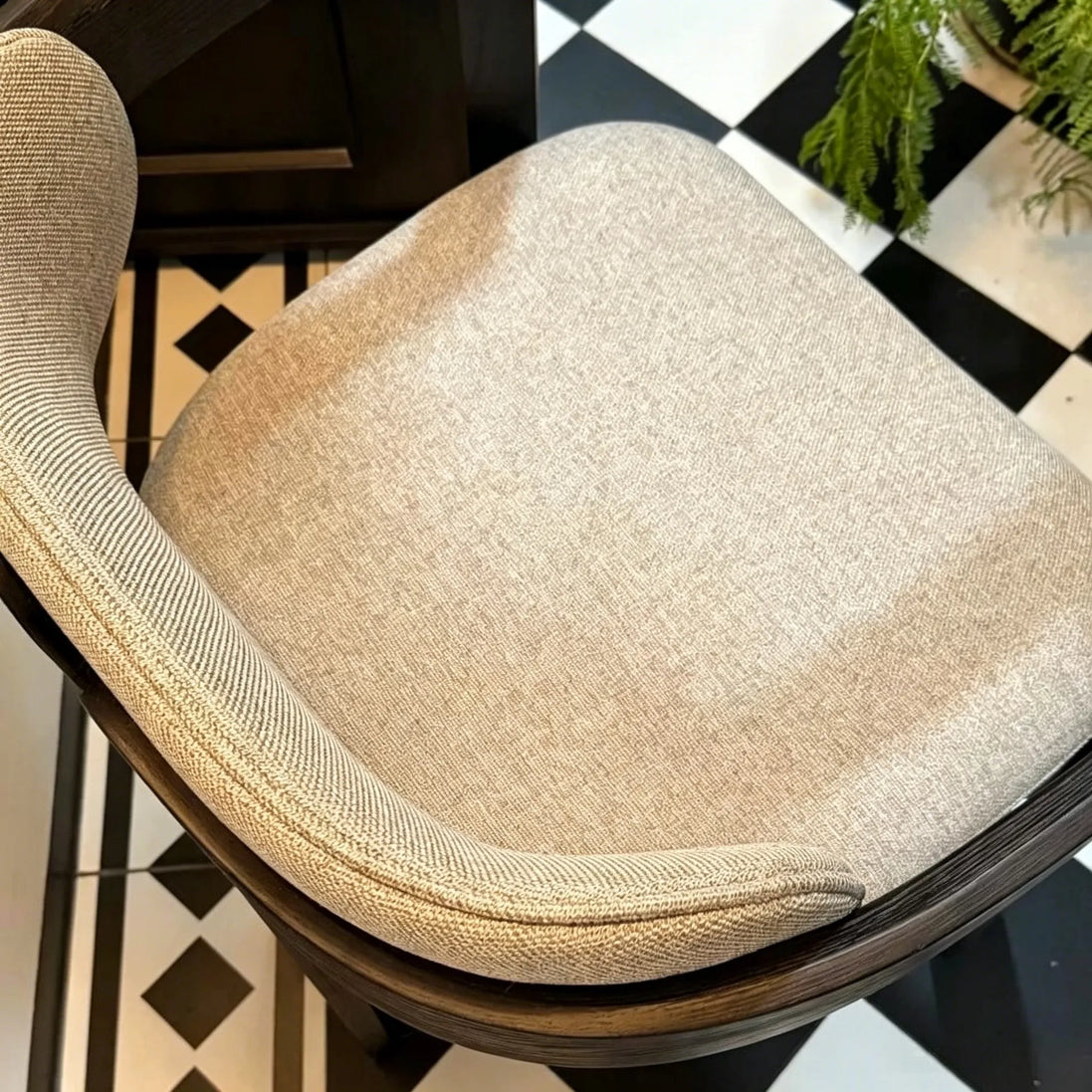 Puwabi CS062 Geometric Ash Wood Floating Back Dining Chair | Contract Furniture MOQ 50