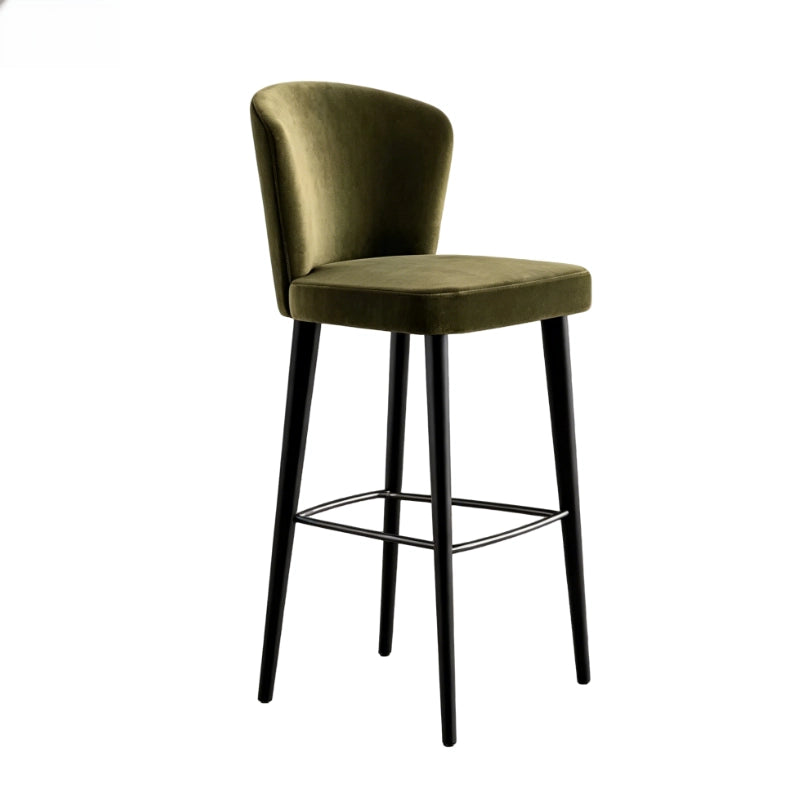 Puwabi J1251 Olive Green Black and Cream Velvet Bar Stool | Contract Furniture MOQ 50