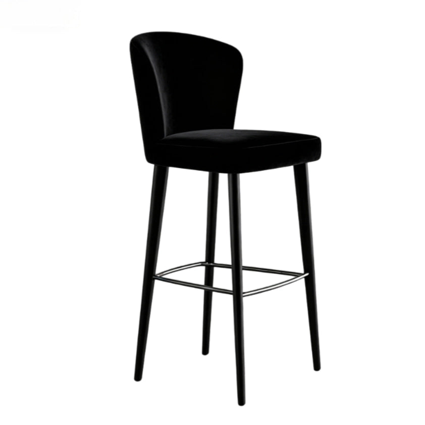 Puwabi J1251 Olive Green Black and Cream Velvet Bar Stool | Contract Furniture MOQ 50