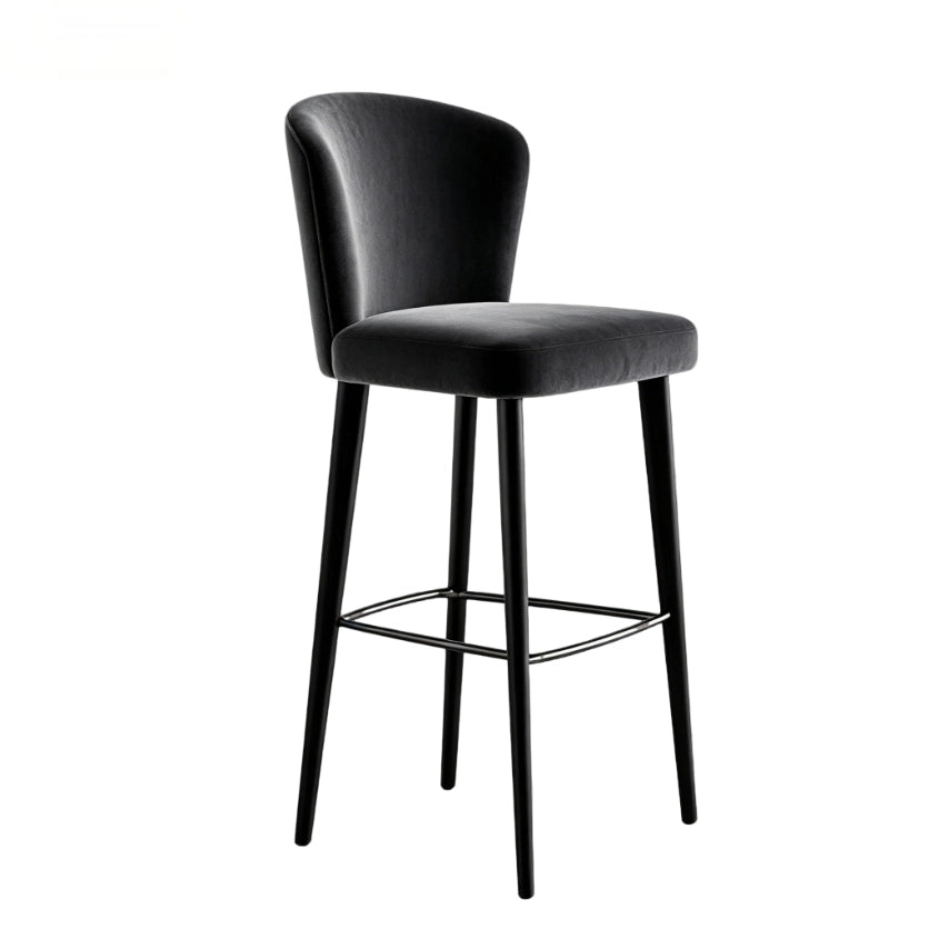 Puwabi J1251 Olive Green Black and Cream Velvet Bar Stool | Contract Furniture MOQ 50