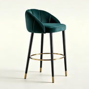 Puwabi J1256 Emerald Green Velvet Bar Stool | Contract Furniture MOQ 50