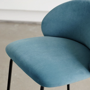 Puwabi J1259 Teal Velvet and Exposed Frame Bar Stool | Contract Furniture MOQ 50