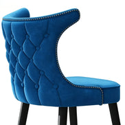 Puwabi J1260 Royal Blue Velvet High Back Bar Stool | Contract Furniture MOQ 50