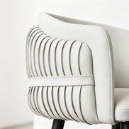 Puwabi J1262 Cream Pleated Leather Bar Stool | Contract Furniture MOQ 50