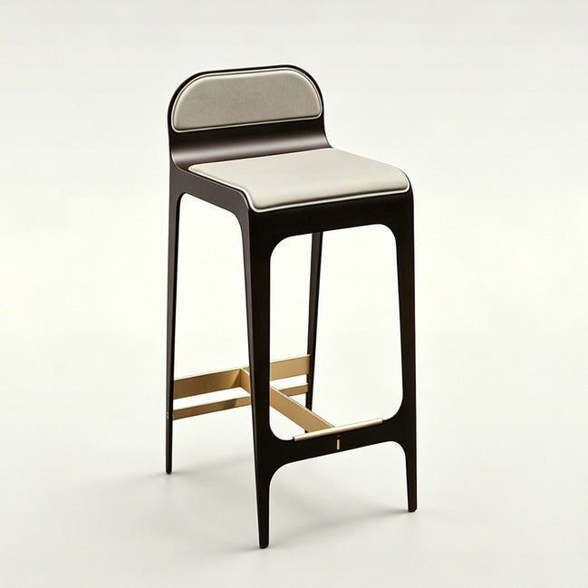 Puwabi J2250 Beige Leather and Stainless Steel Bar Stool | Contract Furniture MOQ 50