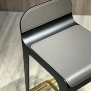 Puwabi J2250 Beige Leather and Stainless Steel Bar Stool | Contract Furniture MOQ 50