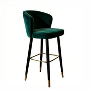 Puwabi J696A Curved Barrel Back Brass Accent Bar Stool | Contract Furniture MOQ 50