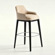 Puwabi J908 Beige Leather Armrest Bar Stool | Contract Furniture MOQ 50