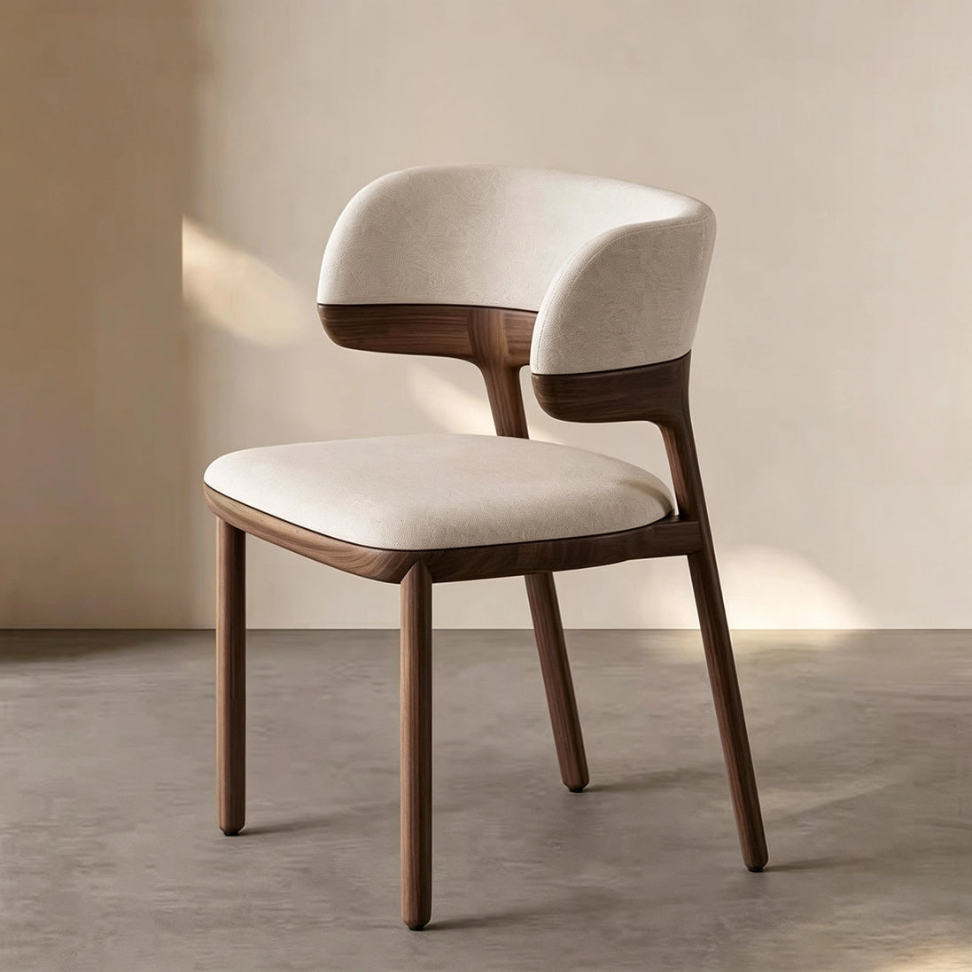 Puwabi KY002 Floating Back Walnut-Finished Ash Dining Chair | Contract Furniture MOQ 50