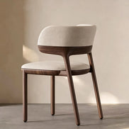 Puwabi KY002 Floating Back Walnut-Finished Ash Dining Chair | Contract Furniture MOQ 50