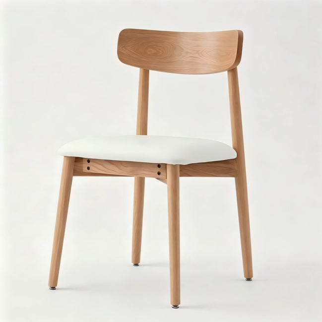 Puwabi KY026 Sleek Modern Ash Wood Dining Chair | Contract Furniture MOQ 50
