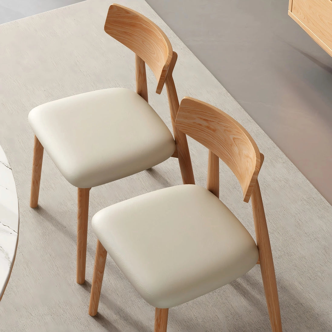 Puwabi KY026 Sleek Modern Ash Wood Dining Chair | Contract Furniture MOQ 50