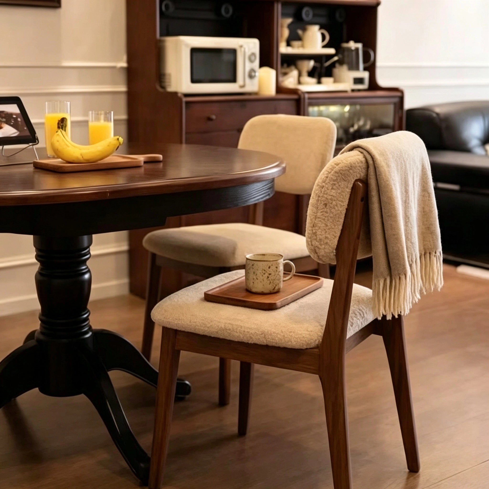 Puwabi KY028 Floating Back Customizable Upholstery Ash Wood Dining Chair | Contract Furniture MOQ 50