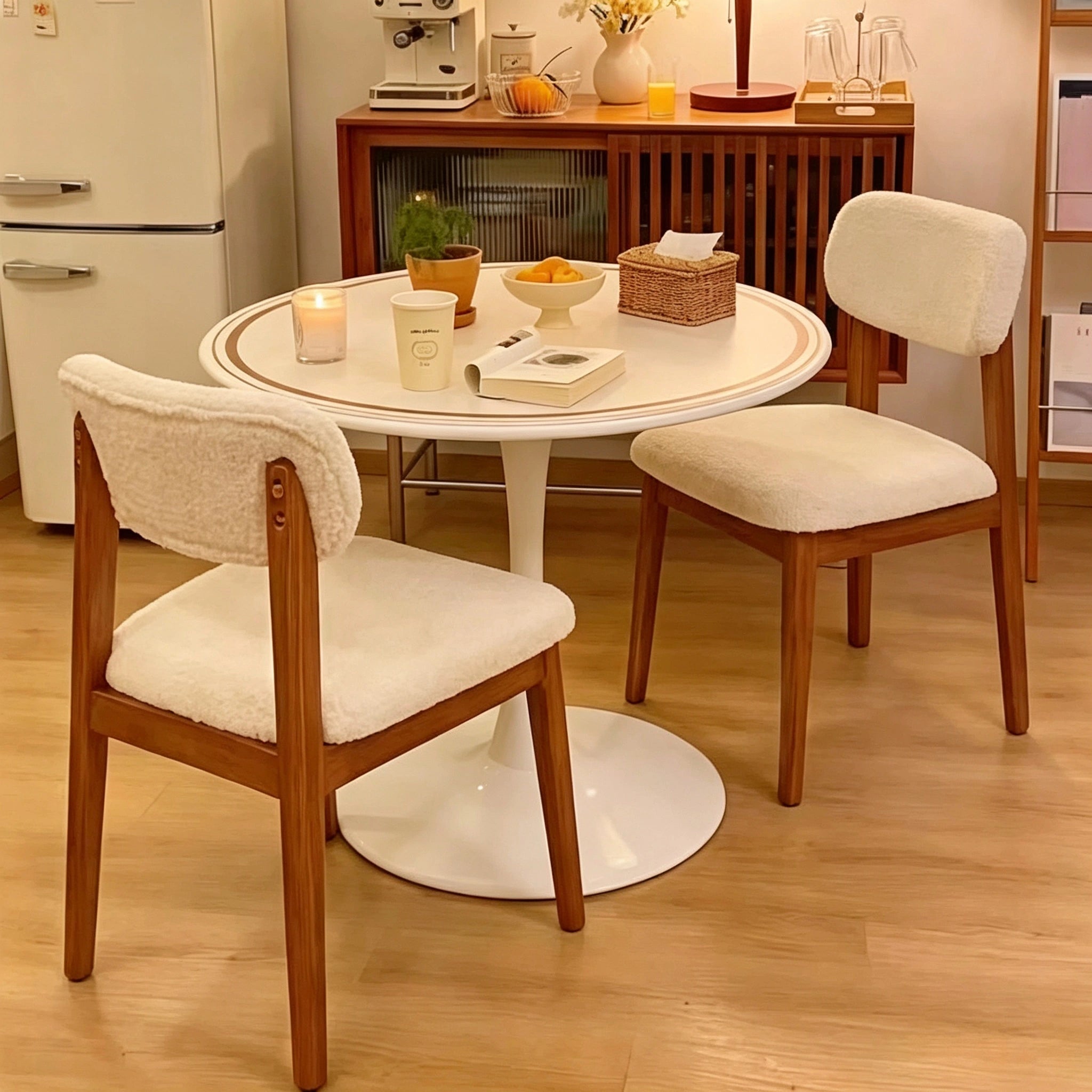 Puwabi KY028 Floating Back Customizable Upholstery Ash Wood Dining Chair | Contract Furniture MOQ 50