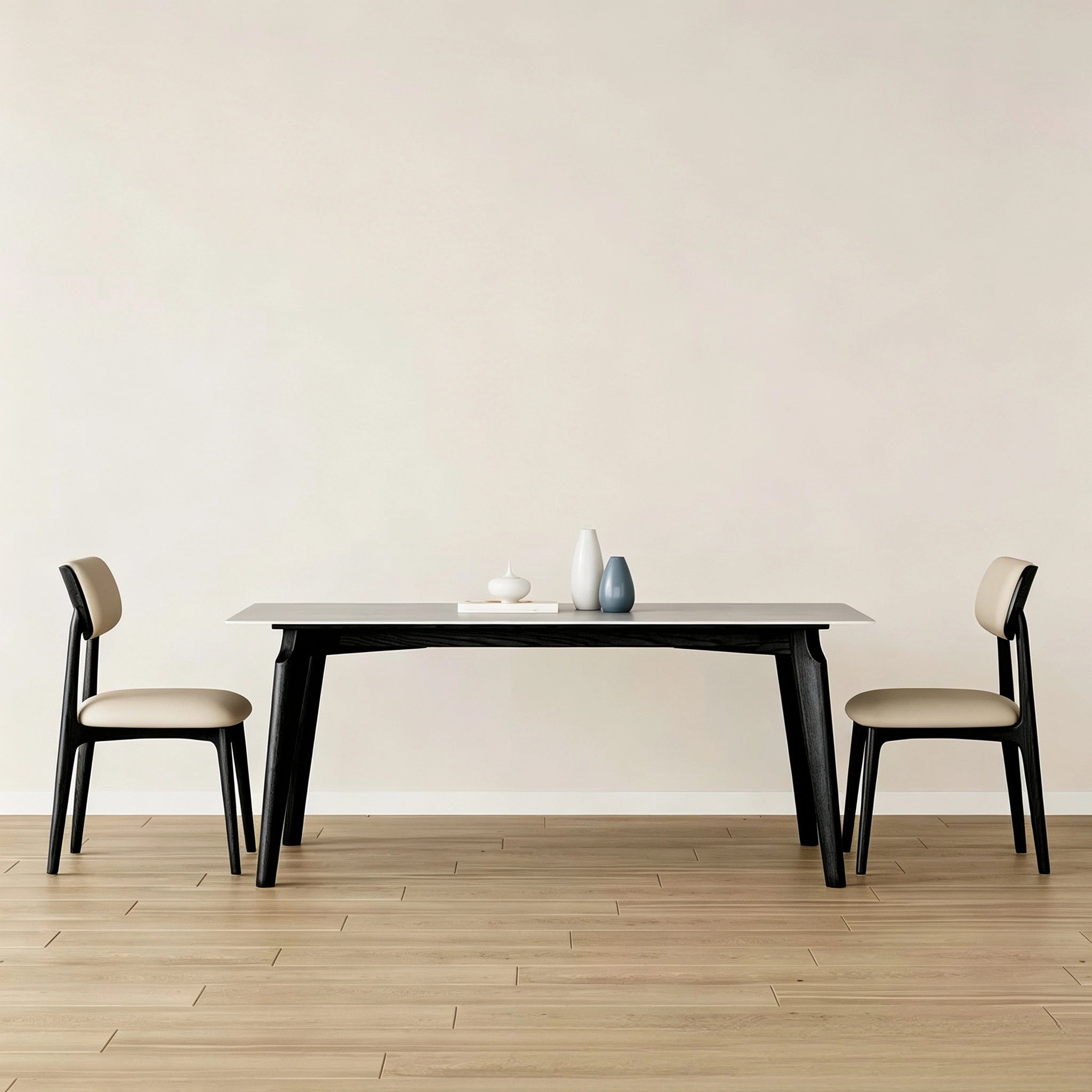 Puwabi KY032 Minimalist Floating-Back Ash Dining Chair | Contract Furniture MOQ 50