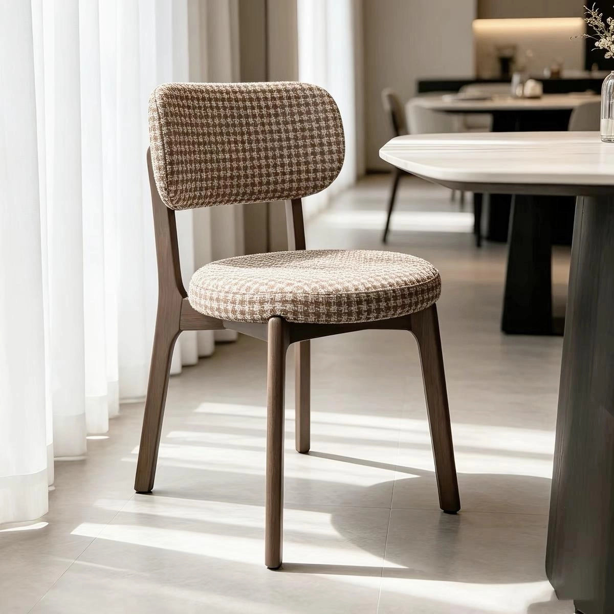 Puwabi KY034 / KY036 / KY041 Modern Upholstered Ash Wood Dining Chair | Contract Furniture MOQ 50