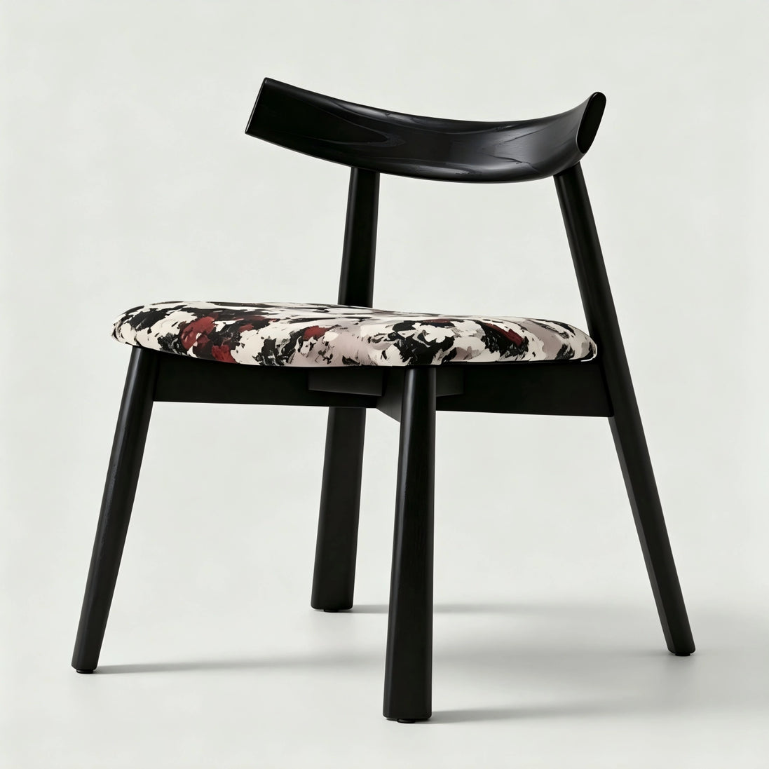 Puwabi KY044 Crescent Back Tech Leather Ash Dining Chair | Contract Furniture MOQ 50