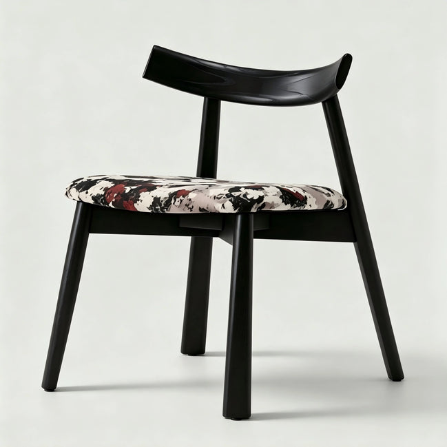Puwabi KY044 Crescent Back Tech Leather Ash Dining Chair | Contract Furniture MOQ 50
