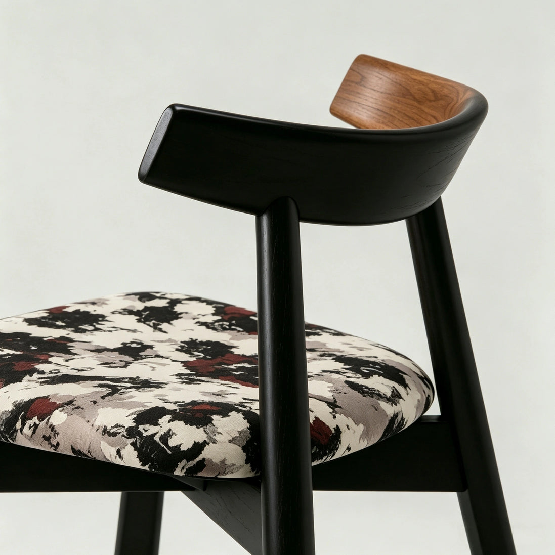 Puwabi KY044 Crescent Back Tech Leather Ash Dining Chair | Contract Furniture MOQ 50