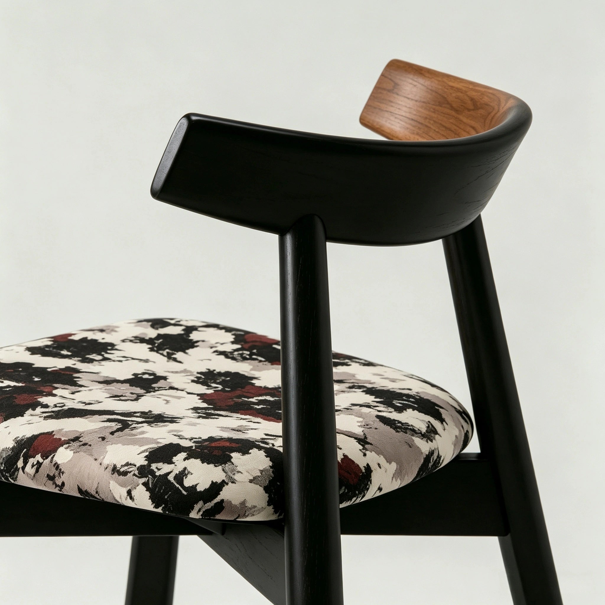 Puwabi KY044 Crescent Back Tech Leather Ash Dining Chair | Contract Furniture MOQ 50