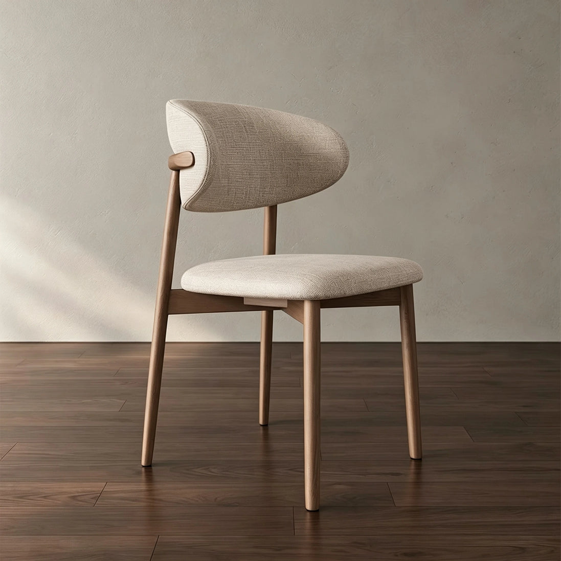Puwabi KY045 Minimalist Intersecting-Back Ash Dining Chair | Contract Furniture MOQ 50