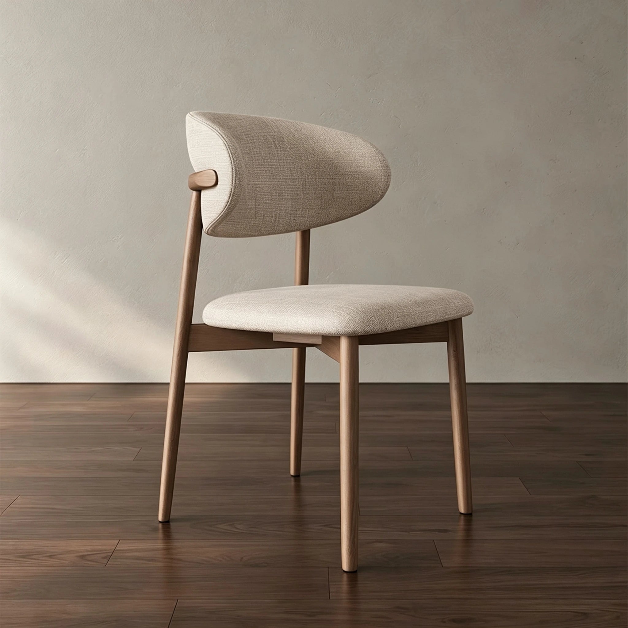 Puwabi KY045 Minimalist Intersecting-Back Ash Dining Chair | Contract Furniture MOQ 50
