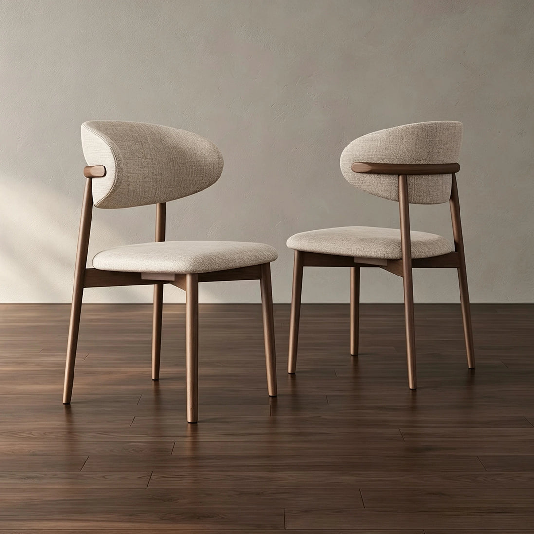 Puwabi KY045 Minimalist Intersecting-Back Ash Dining Chair | Contract Furniture MOQ 50