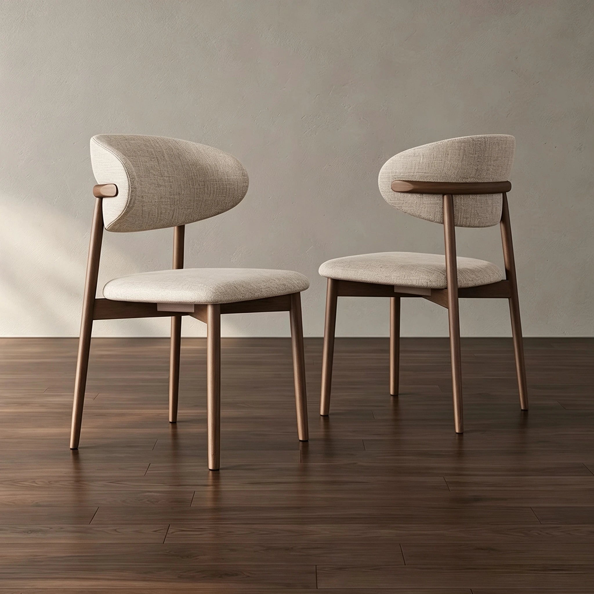 Puwabi KY045 Minimalist Intersecting-Back Ash Dining Chair | Contract Furniture MOQ 50