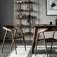 Puwabi KY086 Sculptural Walnut-Finished Ash Wood Dining Chair | Contract Furniture MOQ 50