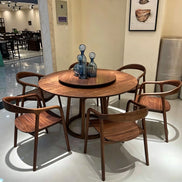 Puwabi KY086 Sculptural Walnut-Finished Ash Wood Dining Chair | Contract Furniture MOQ 50